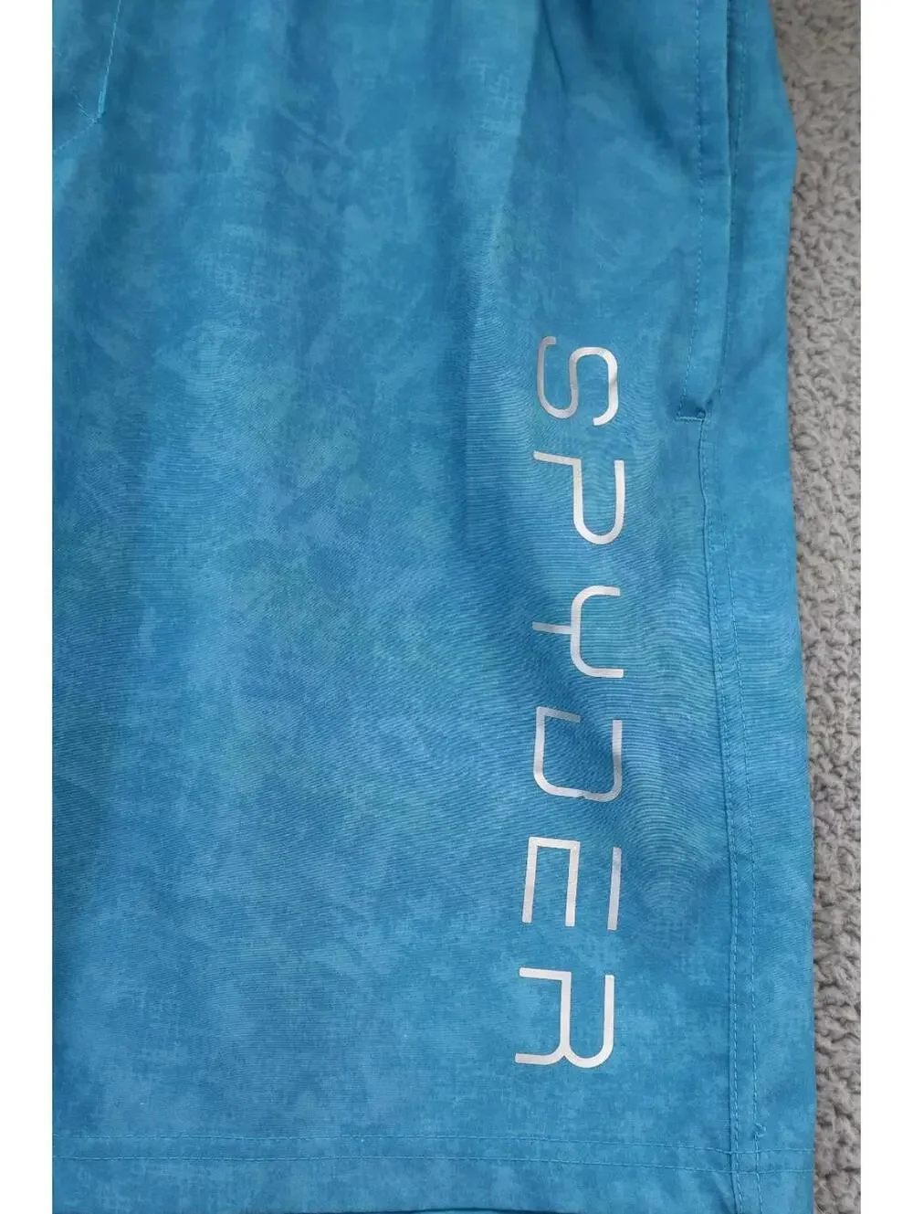 Spyder Swim Trunks Men 2XL XXL Blue Drawstring Swimsuit